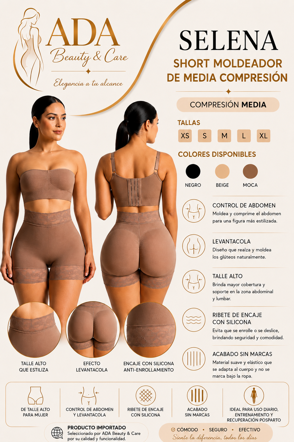 Selena | Short Moldeador Compresión Media/Alta